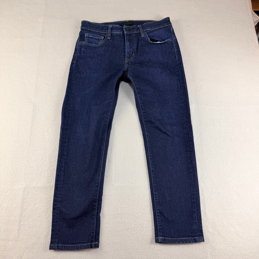 Uniqlo Jeans Mens 30x25 Slim Fit Stretch Dark Wash Blue Denim